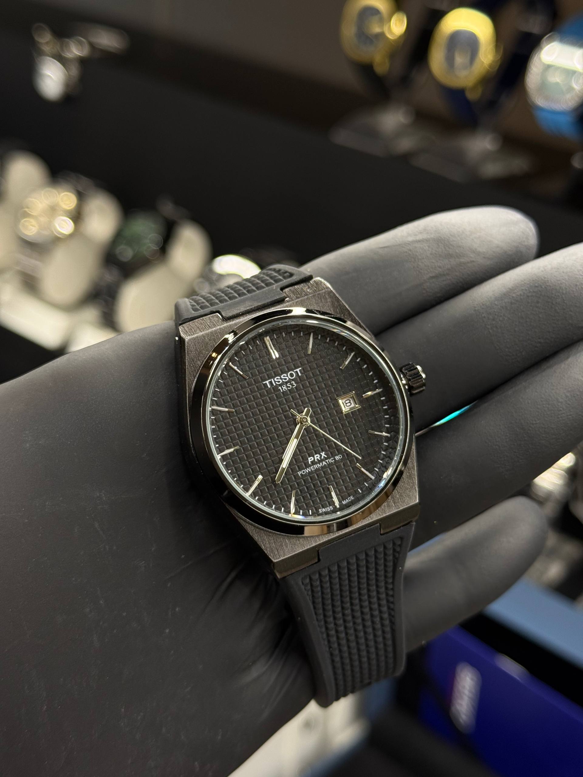 ساعت تیسوت PRX بند رابر