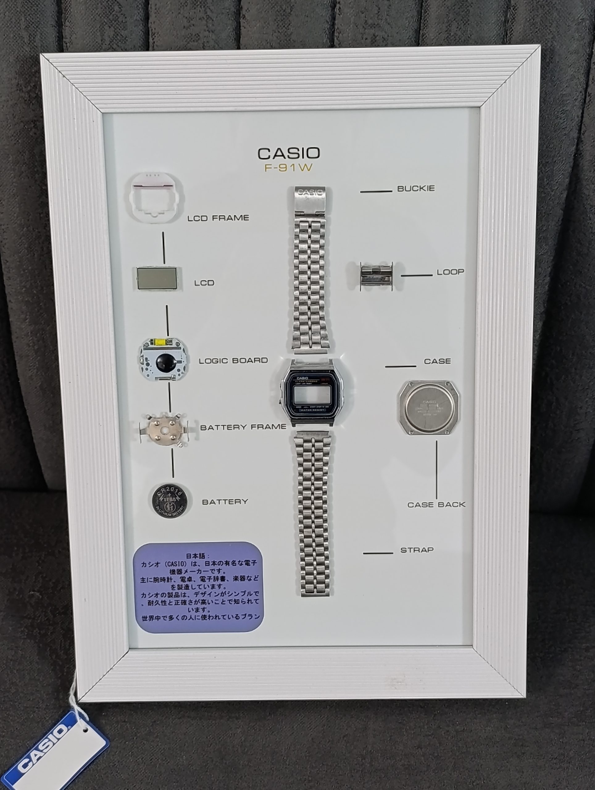 تابلو کلکسیونی ساعت کاسیو نوستالژی Casio F-91W - تصویر 2