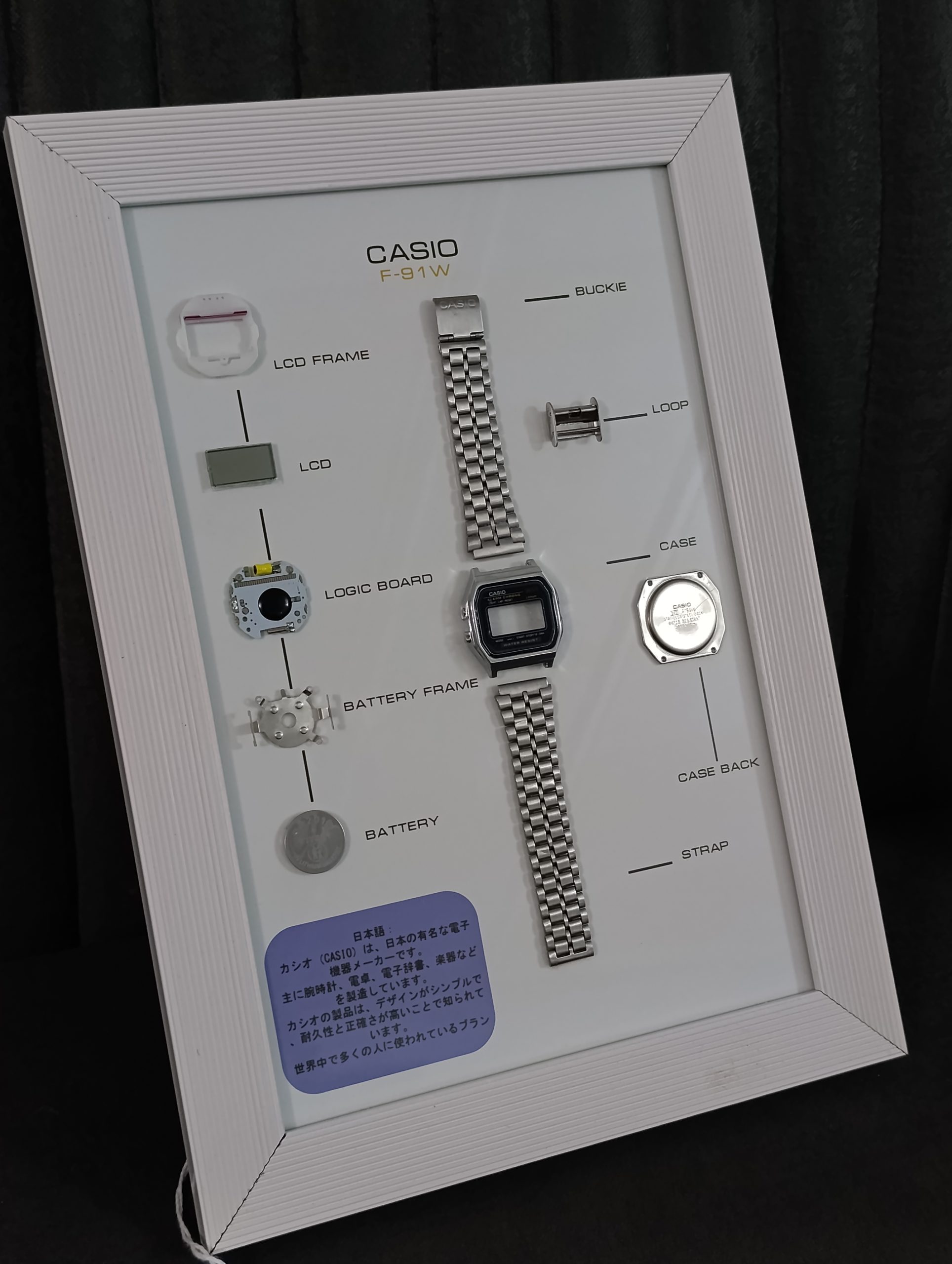 تابلو کلکسیونی ساعت کاسیو نوستالژی Casio F-91W - تصویر 5