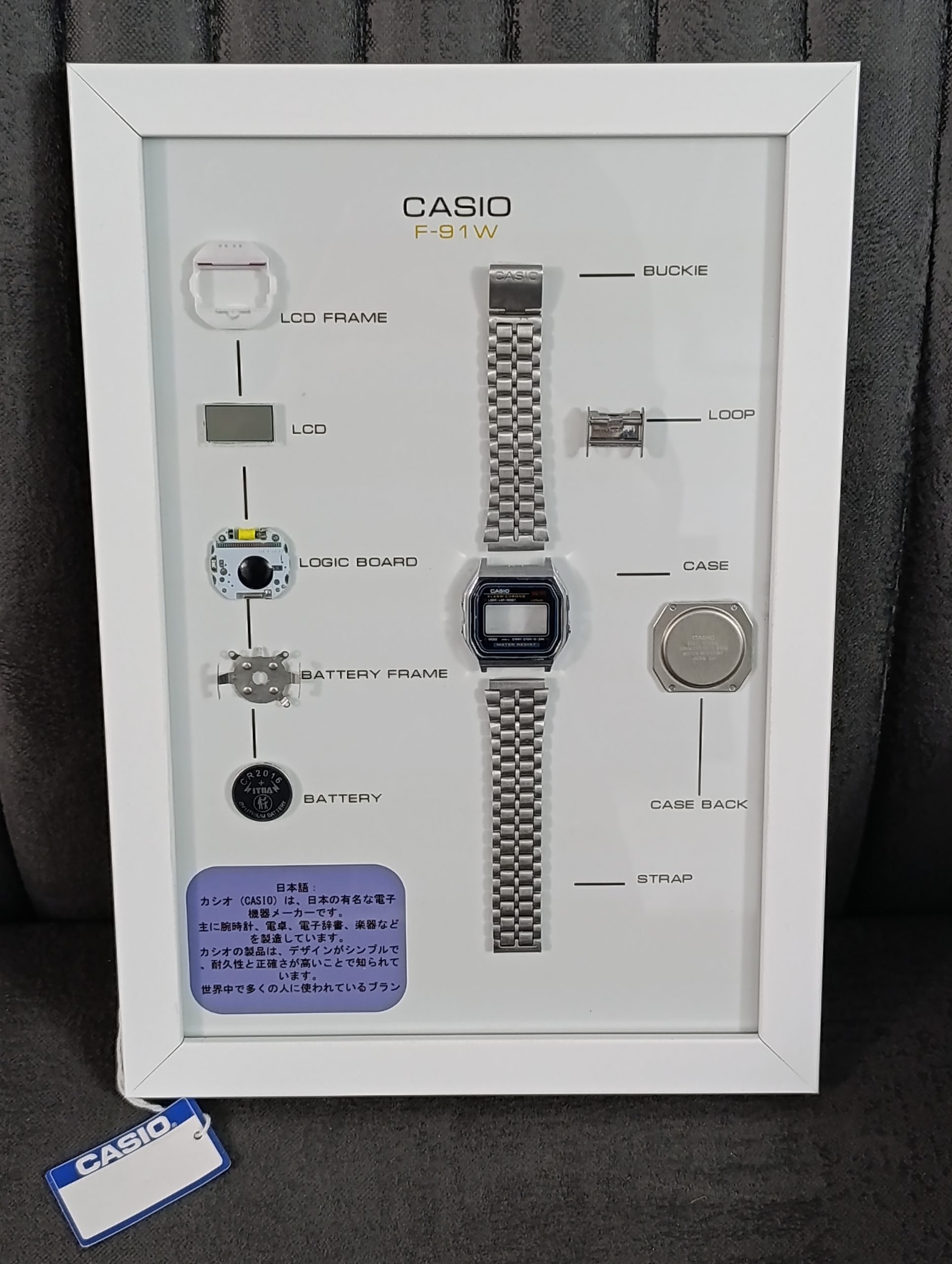 تابلو کلکسیونی ساعت کاسیو نوستالژی Casio F-91W - تصویر 3