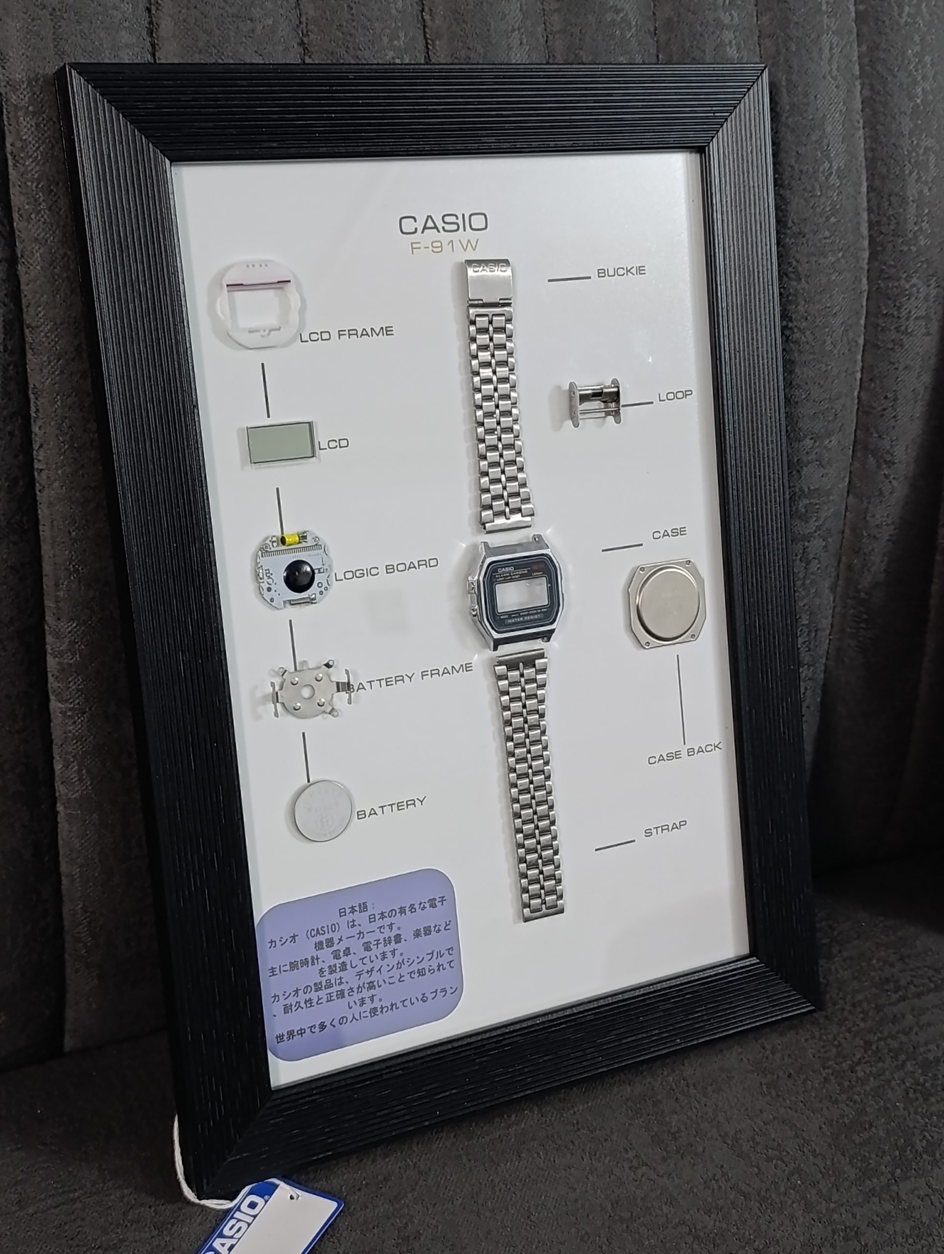 تابلو کلکسیونی ساعت کاسیو نوستالژی Casio F-91W - تصویر 4