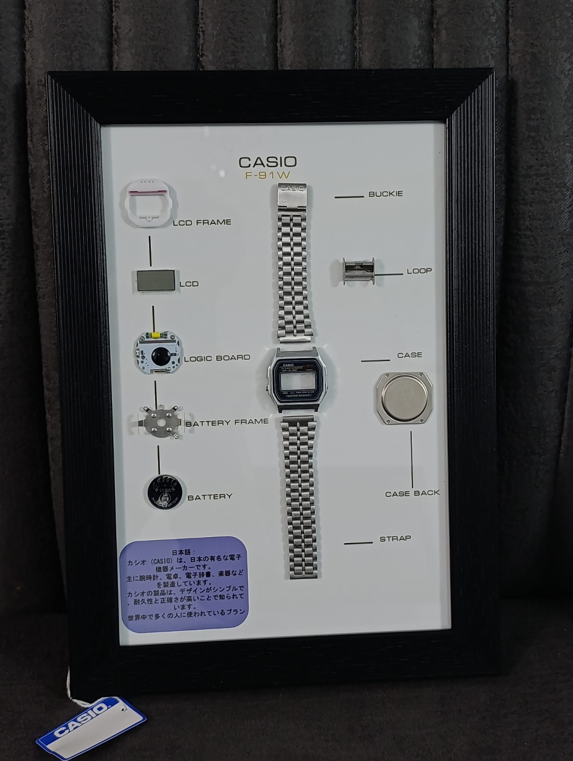 تابلو کلکسیونی ساعت کاسیو نوستالژی Casio F-91W