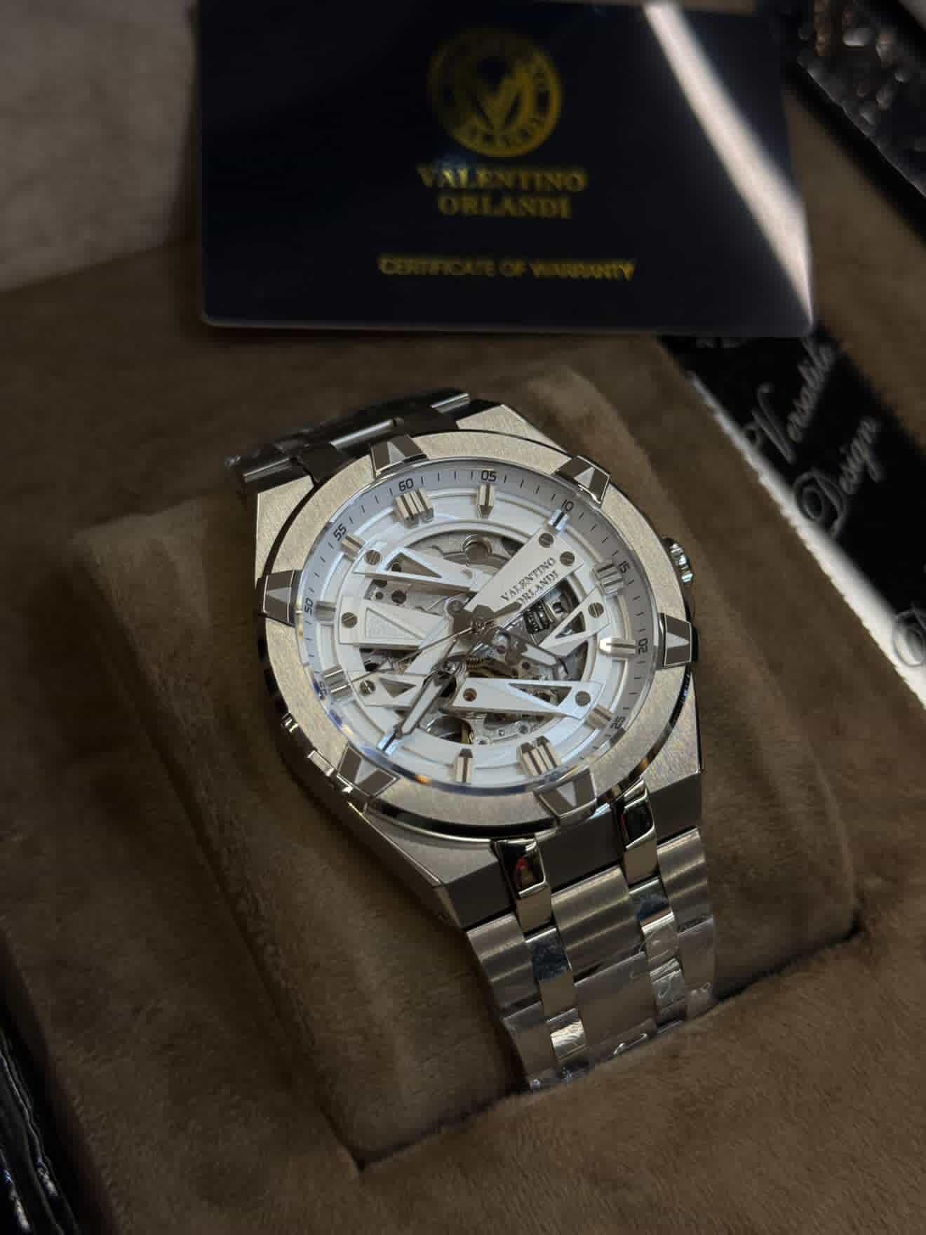 ساعت مچی مردانه اتوماتیک اسکلتون والنتینو اورلاندی ایتالیایی