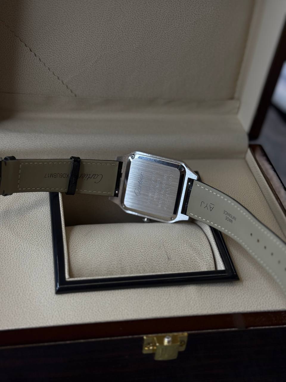 ساعت مردانه کارتیه دی سانتوس Cartier مدل Santos De Cartier چرمی - تصویر 5